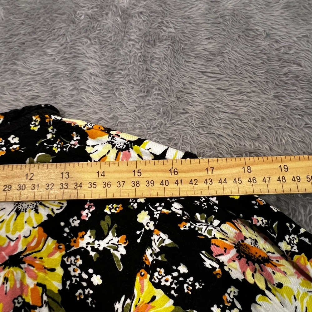 Lane Bryant Fit Flare Dress Womens 10 12 Floral Midi Pockets Rayon Cottagecore - Picture 10 of 16